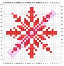 схема снеинка спицами