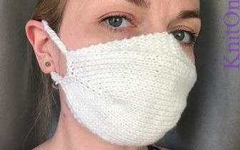 вязаная маска для лица от коронавируса