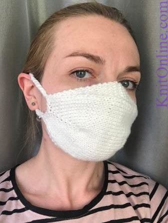 вязаная маска для лица от коронавируса